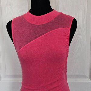 NWT Hot Pink GUESS Sleeveless Wrap Crop Top  - Size M